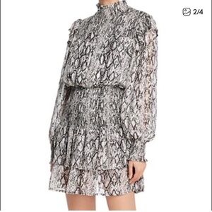 Endless Rose Monochrome Snake Print Long Sleeve Dress